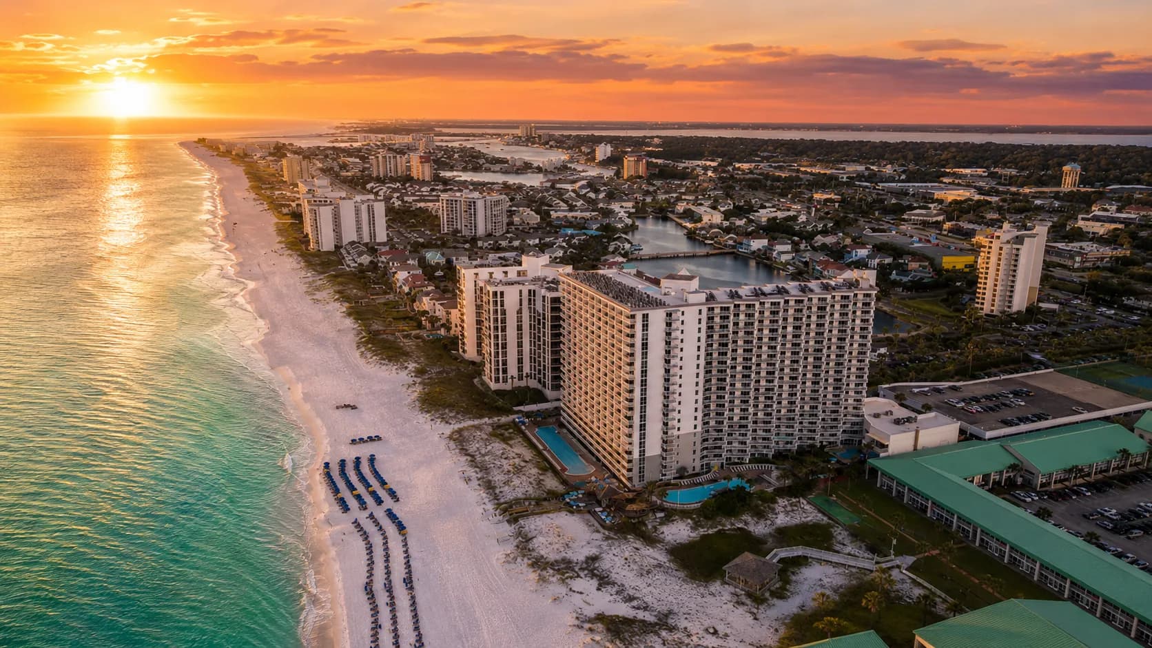 Pelican Beach Resort and the Gulf of Mexico in Destin Florida