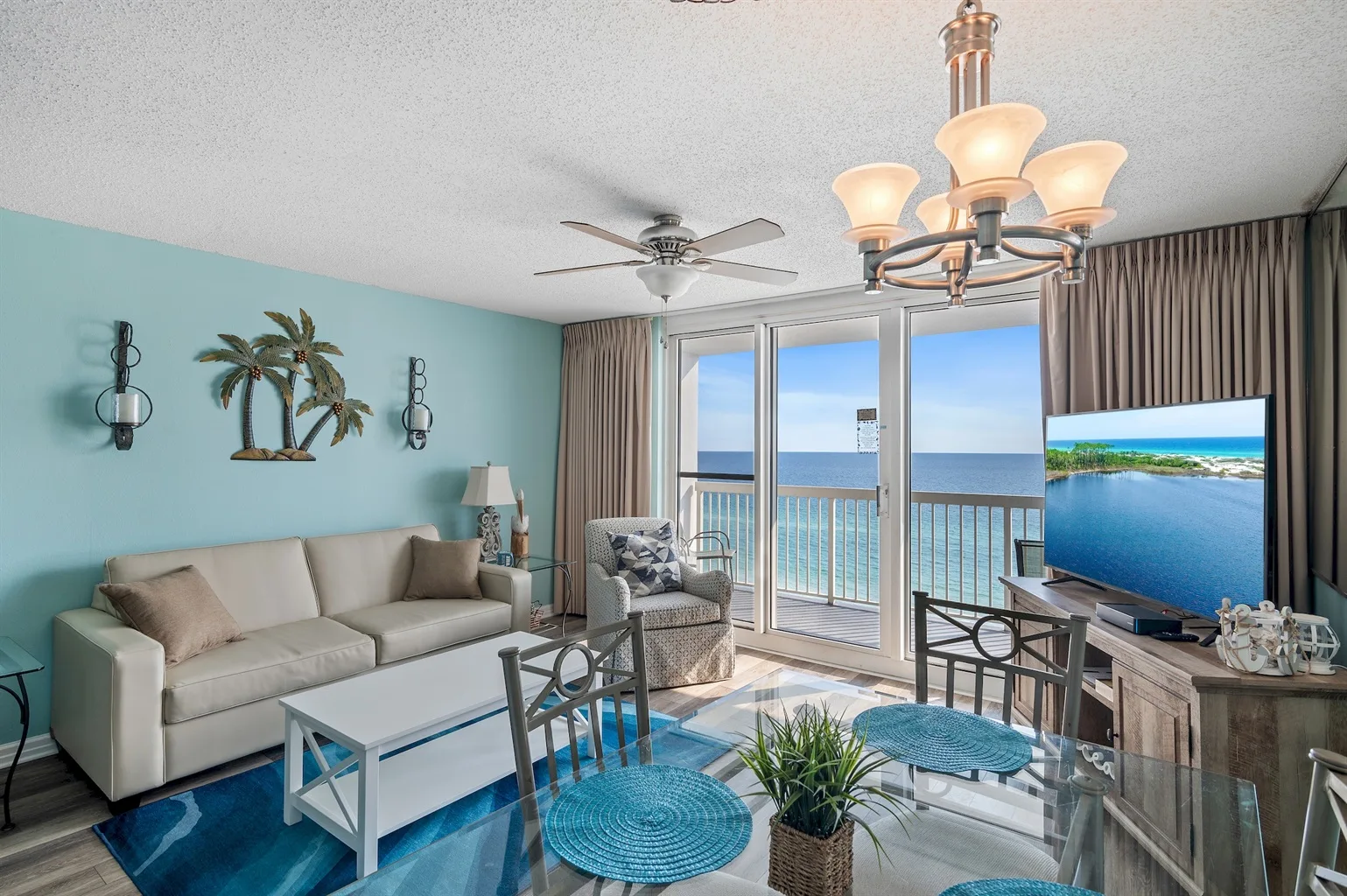Pelican Beach Resort Unit 1006 panoramic Gulf view from 10th floor Destin Florida