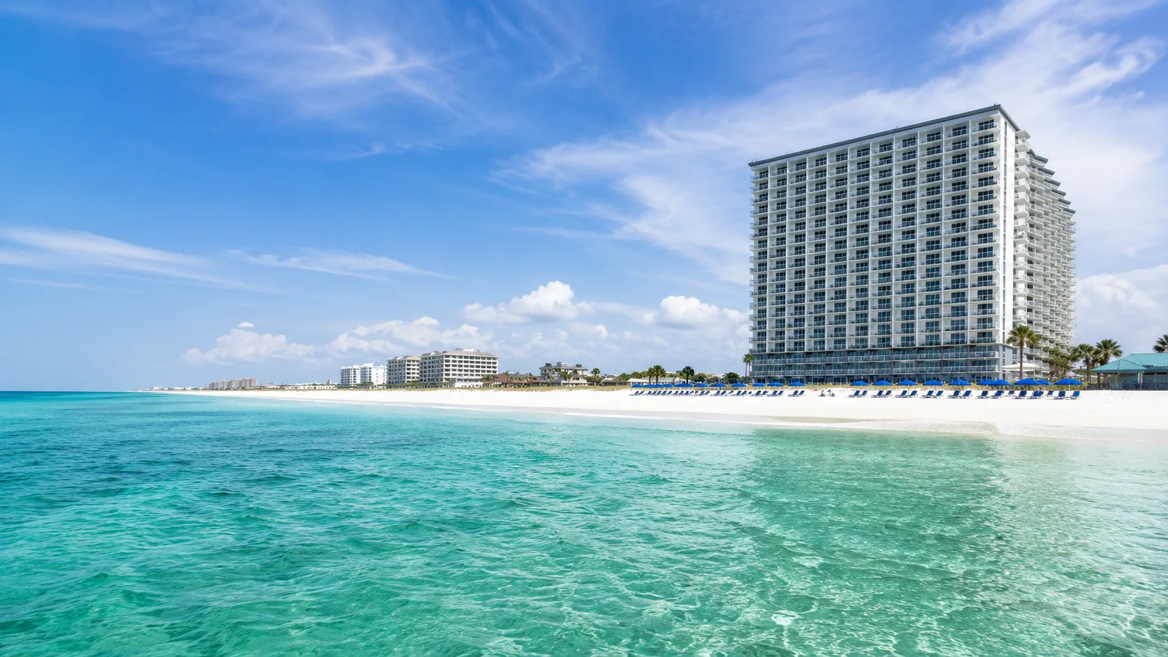 Gulf-front Pelican Beach Resort condo view in Destin, Florida