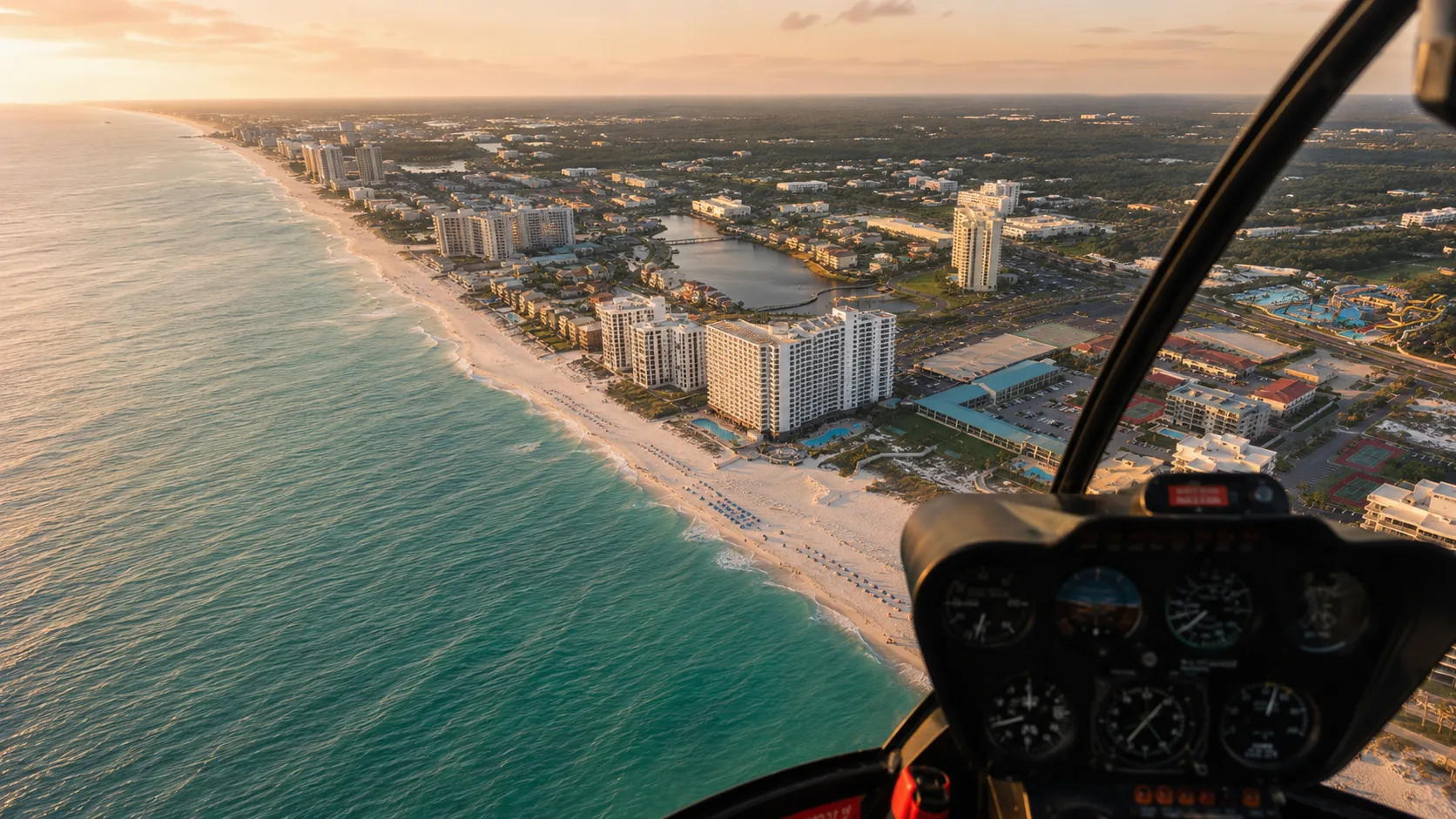 Aerial view of Pelican Beach Resort Destin Florida